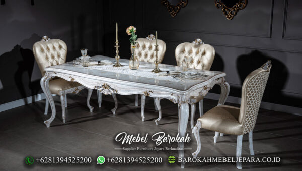 Meja Makan Mewah Terbaru Turkish Carving Luxury Model MB-8