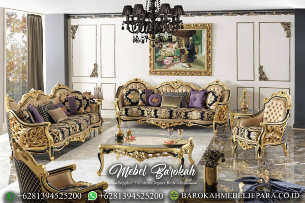 New Sofa Tamu Mewah Klasik Elegant Crown Carving Kingdom MB-3