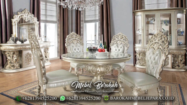 Set Meja Makan Mewah Jepara Victoy Design Luxury MB-6