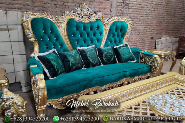 Harga Sofa Tamu Mewah Jepara Luxury Golden Duco Carving MB-63.1