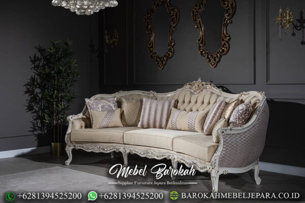 Sofa Tamu Mewah 3 Dudukan Klasik Luxury Carving Jepara MB-60