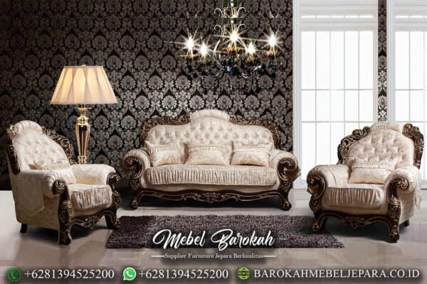 Sofa Tamu Mewah Jati Luxury Classic Carving Combination Color MB-58