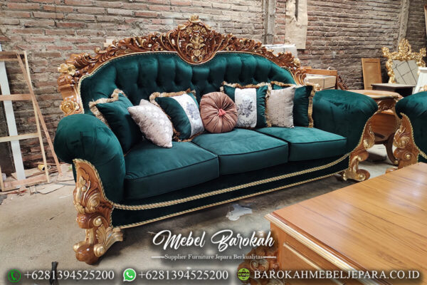 Sofa Tamu Mewah Klasik Natural Color Majestic Carving MB-65.1